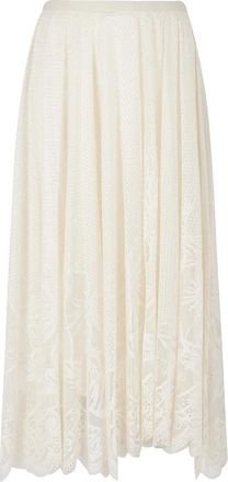 Fabiana Filippi Crochet Lace Midi Rok - Dames - Midirokken - Beige - 2XS - Rokken