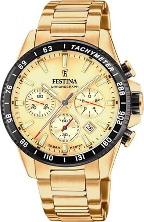 Festina F20634-6 Mens Timeless Chronograph Watch - Gold - One Size