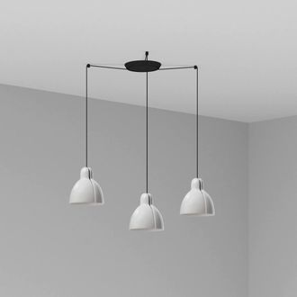 Netlighting Venice 3 Light White Cluster Drop Pendant Lamp