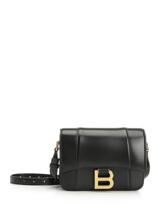 Balenciaga Hourglass Small Flap Bag Handbags Nero-Donna