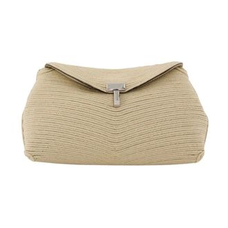Toteme Mini T-Lock Rope Clutch - female - Tot&ecirc;Me - Clutches - Beige - ONE SIZE - Bags