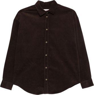 MC2 Saint Barth Embroidered Logo Corduroy Shirt