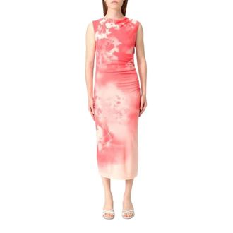 HUGO BOSS Midi Jurk - Dames - Casual kleedjes - Roze - L - Kleedjes
