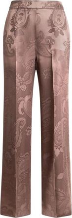 Etro Jacquard Trousers With Floral Paisley Motif