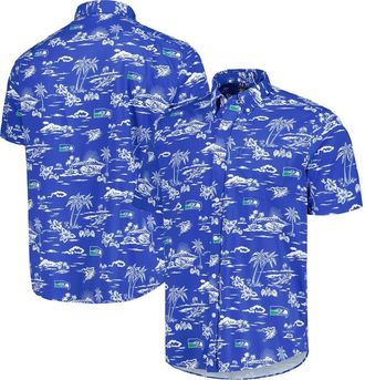 Reyn Spooner Mens Reyn Spooner Royal Seattle Seahawks Throwback Kekai Print Button-Up Shirt at Nordstrom, Size Small