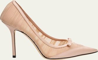 Jimmy Choo London 100mm Love Mesh Tulle Pumps