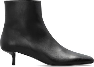 Mars&egrave;ll Spazzpla Enkellaarsjes met Hak - Dames - Laarzen met Hak - Zwart - 39 EU - Leer - Schoenen
