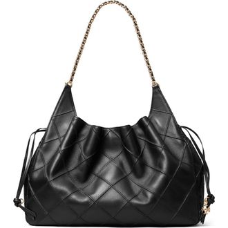 Tory Burch Large Fleming Leather Tote in Black at Nordstrom