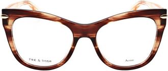 Rag & Bone Ladies Brown Cat Eye Eyeglass Frames RNB3074-1