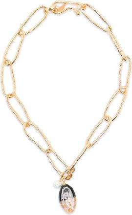 Forte_Forte Glass-pendant Pearl-detail Necklace