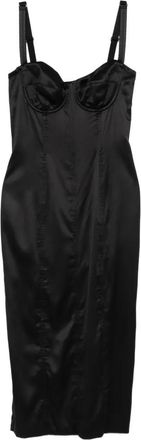 Dolce & Gabbana black midi dress - women - Silk/Elastane/Silk/Elastane - 38