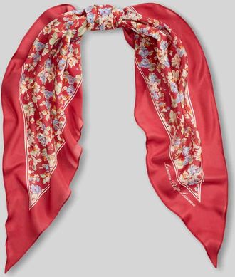 Lauren Ralph Lauren Tuch aus reiner Seide Modell FLR LRG DMD in Rot, Gr&ouml;&szlig;e 1