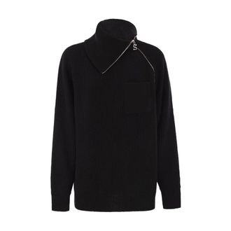 Sportmax Salpa Sweater - Heren - Coltruien - Zwart - XS - Wol - Truien & Vesten