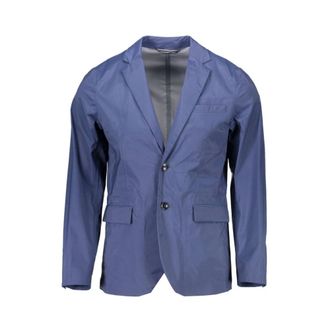 GANT Blue Nylon Men Classic Jacket - male - Gant - Blazers - Blue - L - Jackets
