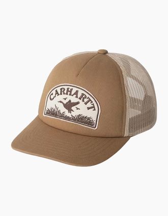 Carhartt Work in Progress Mens Carhartt WIP Take Off Trucker Cap Stone - Brown - Size: ONE size