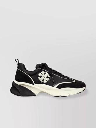 Tory Burch lucky charm panelled suede sneakers