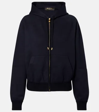 Loro Piana Viera cotton, silk, and cashmere fleece hoodie