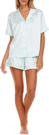 Flora Nikrooz Jamie Short Pajamas in Aqua at Nordstrom Rack, Size X-Large