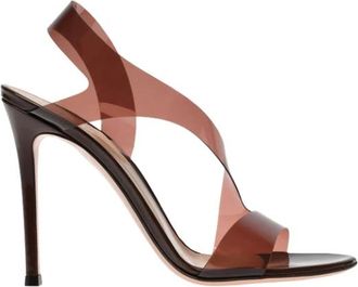 Gianvito Rossi High Heel Sandalen - Dames - Sandalen met hakken - Bruin - 40 EU - Schoenen