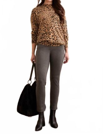 Tribal Long Sleeve Funnel Neck Sweater In Ice Latte