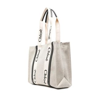 Chlo&eacute; Woody Logo-tape Tote Bag