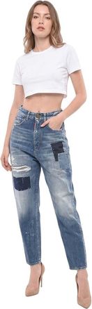 Dsquared2 Blue Straight High Rise Jeans
