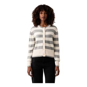 Patrizia Pepe Cardigan in maglia a righe - - Knitwear - Donna - Beige - XS