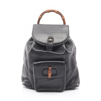 Gucci Black Leather Backpack (Pre-Owned)