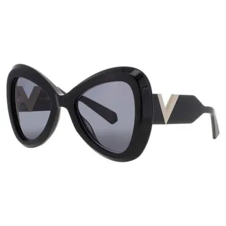 Valentino Mens Black Rectangular Sunglasses VGOLDIIIVLS138A53