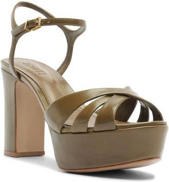 Schutz Keefa Platform Sandal in Dried Olive at Nordstrom, Size 10.5