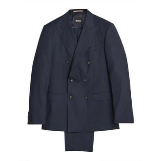 HUGO BOSS Kostuums, Heren, Blauw, 2Xl, Wol, Huge Pak