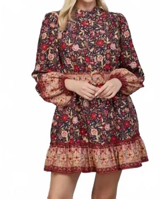 Fate Womens Border Print Belted Button Down Mini Dress In Multicolor