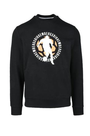 Dirk Bikkembergs Black Graphic Stretch Sweatshirt