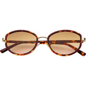 Freyrs Eyewear Jordan Oval Sunglasses in Tortoise /Brown at Nordstrom