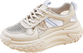 Generic Ladies Plantar Fasciitis Slip on Running Trainers Chunky Sneakers for Women & Girls Summer Walking Shoes with 2 Inch Thick Sole Comfortable & Lightwei