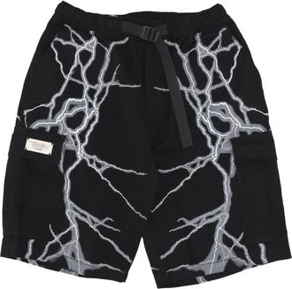 Phobia Archive Lateral Lightning Cargo Shorts - Heren - Korte Broeken - Zwart - M - Katoen - Korte Broeken