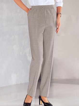 Come On Schlupfhose COME ON, Damen, Gr. 40, Normalgr&ouml;ssen, beige (beige, meliert), 53% Polyester, 43% Schurwolle, 4% Elasthan, meliert, unifarben, lang, Hosen