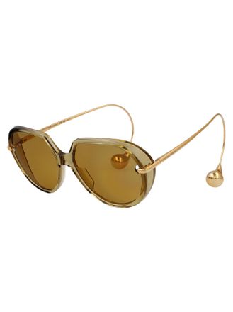 Bottega Veneta BV1436S Metal Frame Sunglasses - Yellow