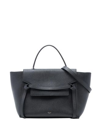 Celine 2017 Mini Grained Calfskin Belt Bag satchel - Black