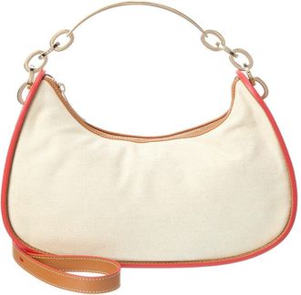 Tod's TodS Canvas & Leather Hobo Bag