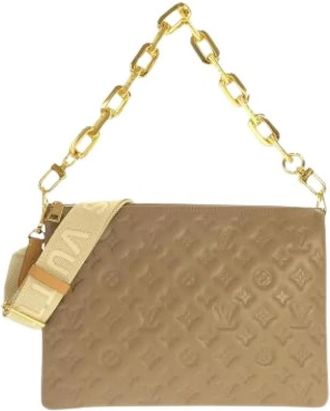 Louis Vuitton Pre-owned Vintage Schoudertas - Dames - Vintage Schoudertas - Beige - ONE Size - Leer - Vintage