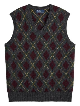 Polo Ralph Lauren Spencer met argyle-patroon - Grijs