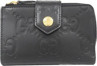 Gucci Black Gg Leather Wallet (Bi-Fold) (Pre-Owned)