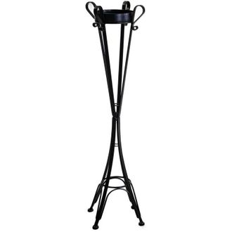 Vacchetti Vacchetti - Posacenere De Pie Negro De Metal Para Exteriores 34x34x116 Cm