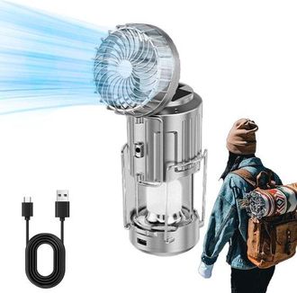 No Brand Linterna Led Para Camping - Linterna Con Energ&iacute;a Solar Linterna Port&aacute;til Impermeable Con Bater&iacute;a Y Bater&iacute;a Externa, Ideal Para Deportes Al Aire Libre