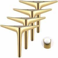 OEM Juego De 4 Sillas Triangulares Chapadas En Oro De 18 Cm Con Patas Chapadas En Oro Y Acabado Galvanizado De - Crezuo