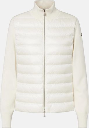 Moncler Womens Womens Hybrid Cardigan Cream - White - Size: L