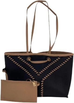 Saint Laurent Pre-owned Tote Bags, female, Brown, Size: ONE SIZE Pre-owned Leather Tote