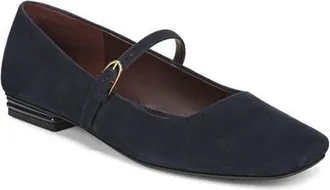 Franco Sarto Tinsley Square Toe Mary Jane Flat in Navy at Nordstrom, Size 7.5