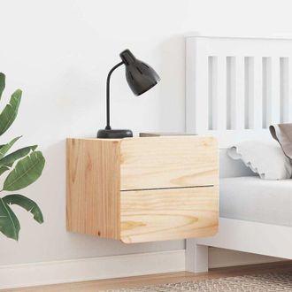 vidaXL Vidaxl - Bedside Table with Drawer Brown 39 x 34 x 33 cm Solid pine wood